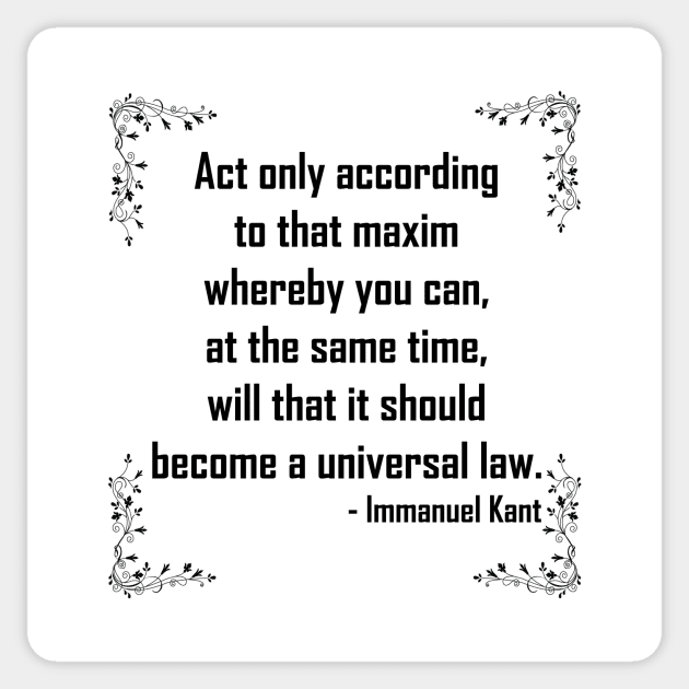 Immanuel Kant categorical imperative Sticker by Milena93
